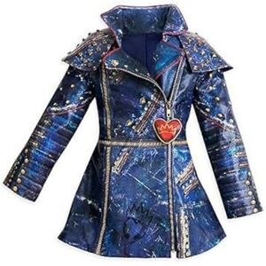 NWOT Disney Girls Blue Descendants Evie Costume Jacket & Gloves Set Size 5/6